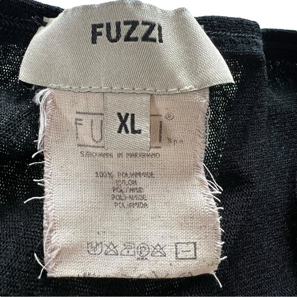 Jean Paul Gaultier Fuzzi Wide Leg Black Pants High Rise Size XL - Picture 5 of 12